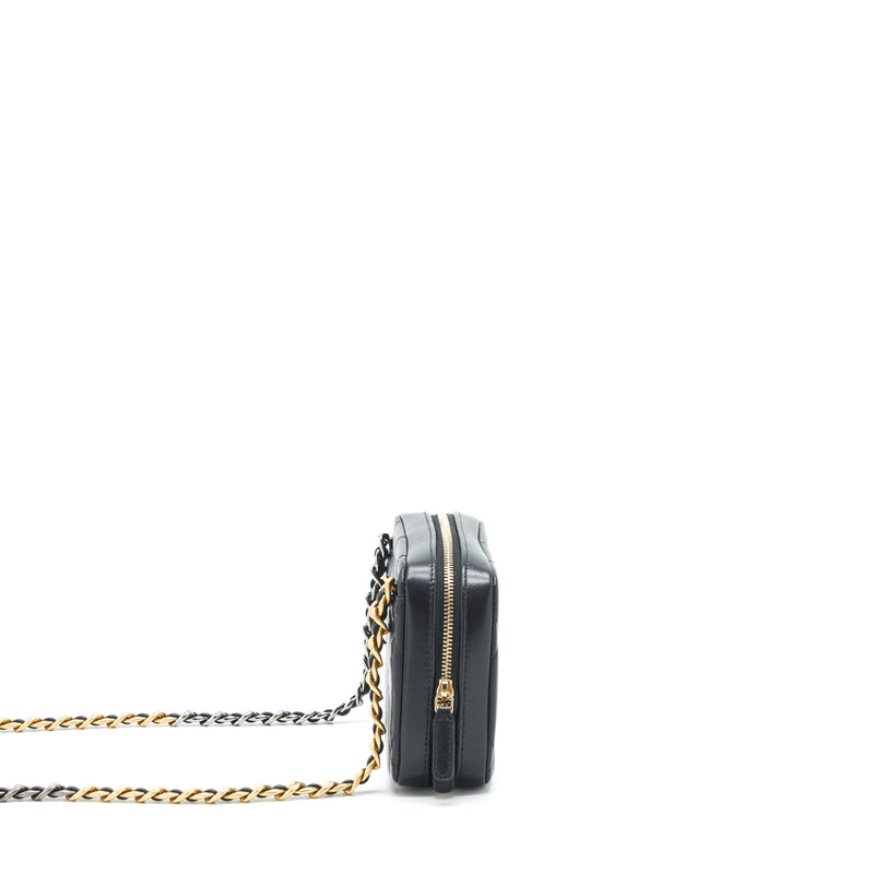 Chanel 19 Camera Bag Lambskin Black With Gold/Sliver Hardware