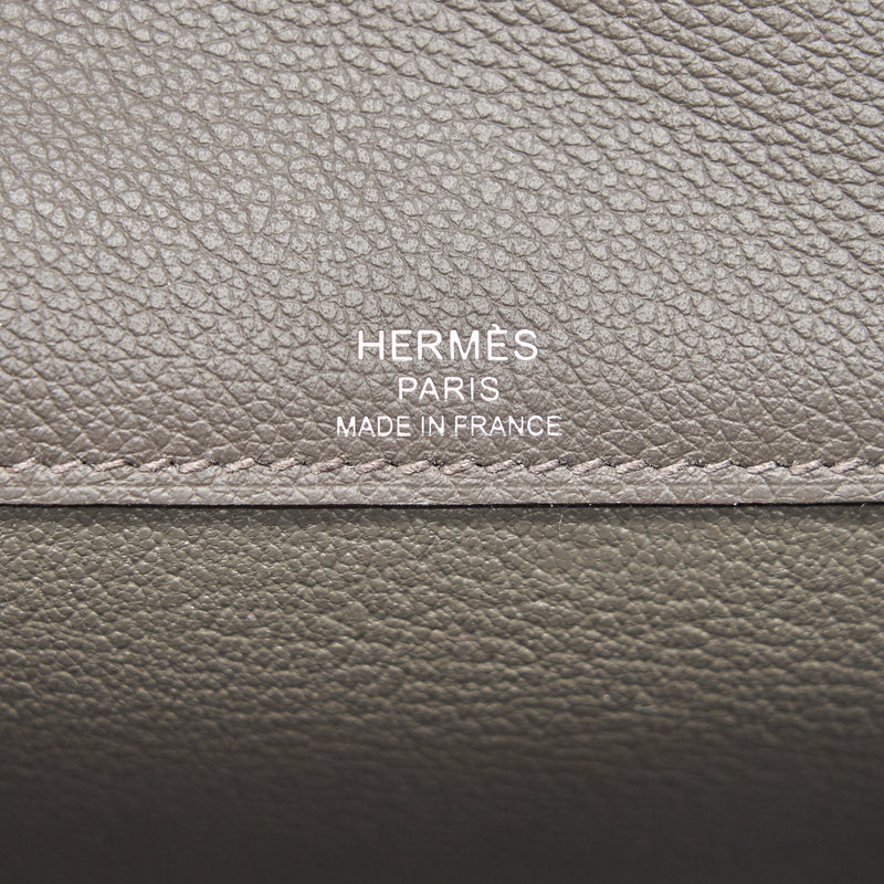 Hermes Pouchette Kelly Depenches 25 Veau Evercolour 8F Gris Etain SHW