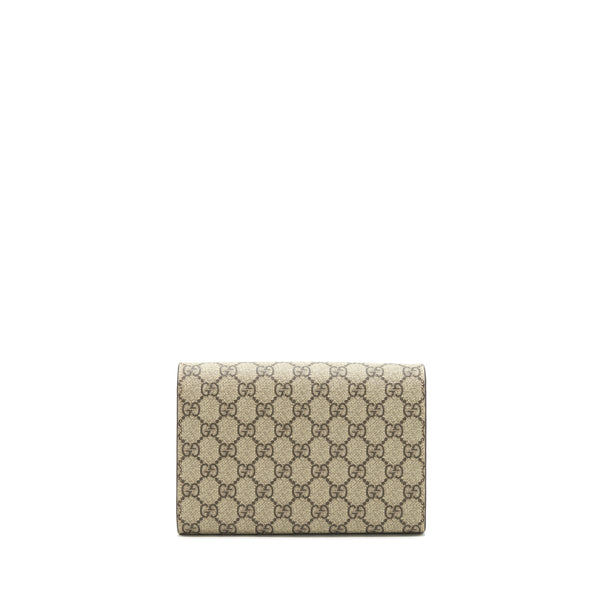 Gucci Dionysus Chain Wallet Beige GG Supreme Canvas And Leather SHW