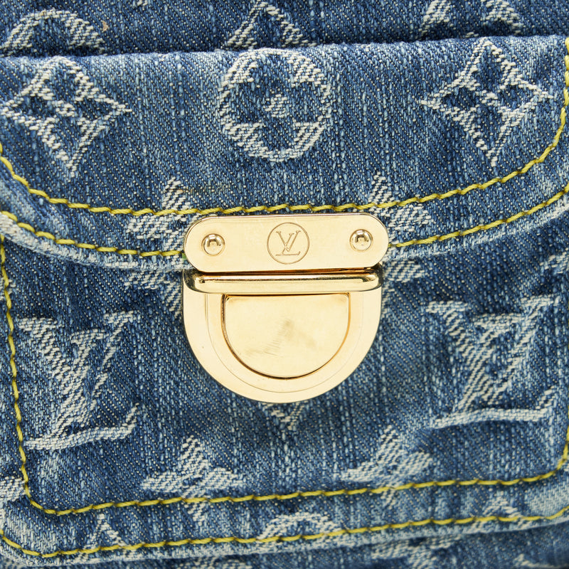 Louis Vuitton - Authenticated Baggy Handbag - Denim - Jeans Black for Women, Very Good Condition