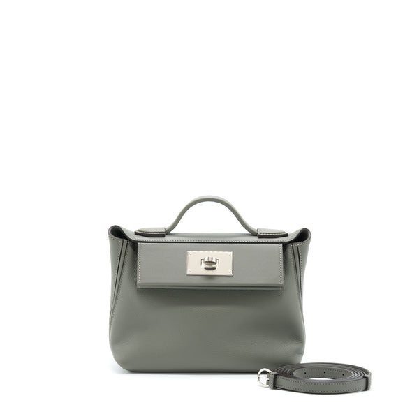 Hermes Mini 24/24 2424 - 21 Evercolor / Swift Gris Meyer SHW Stamp U