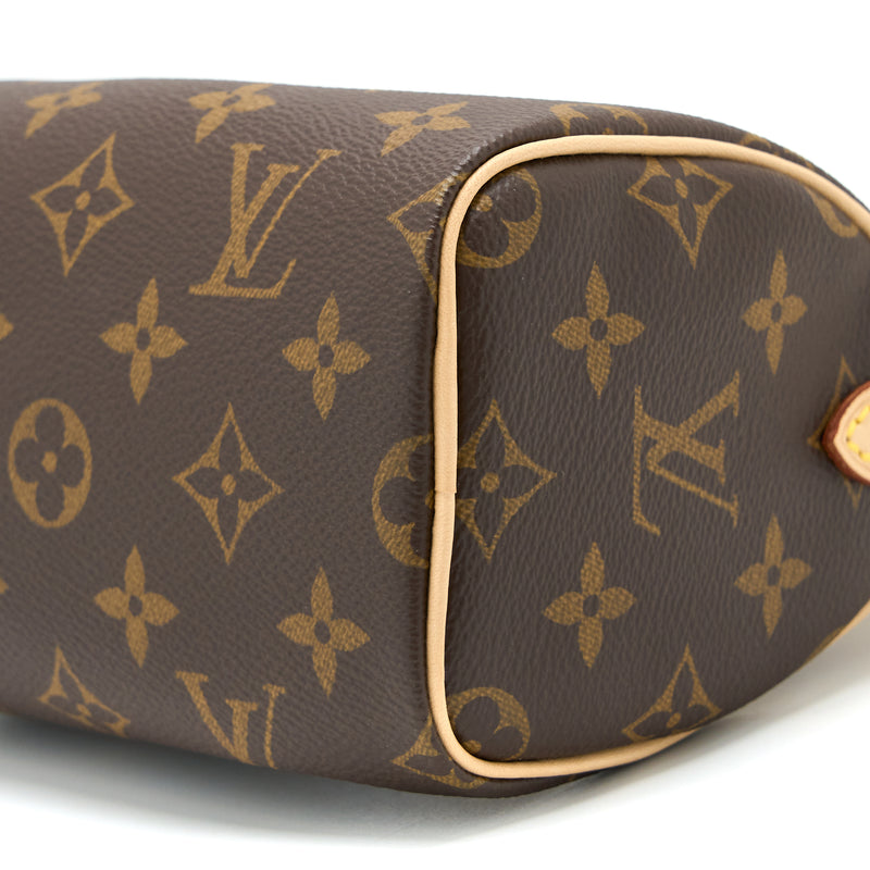 Louis Vuitton Nano Speedy Monogram Canvas GHW
