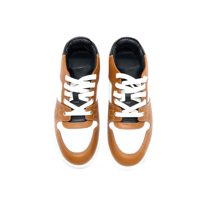Hermes Size 37.5 Free Sneaker Epsom Calfskin Multicolour Natural