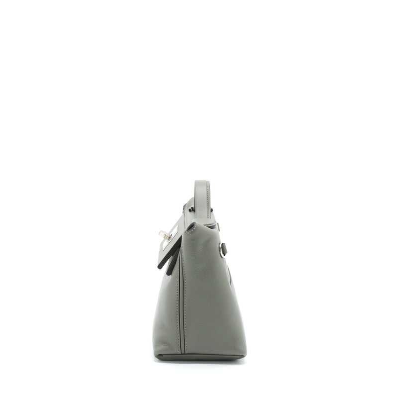 Hermes Mini 24/24 2424 - 21 Evercolor / Swift Gris Meyer SHW Stamp U