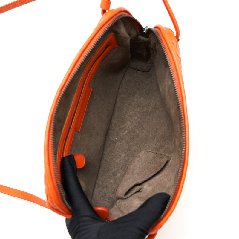 Bottega Veneta Zippy Crossbody Bag Orange