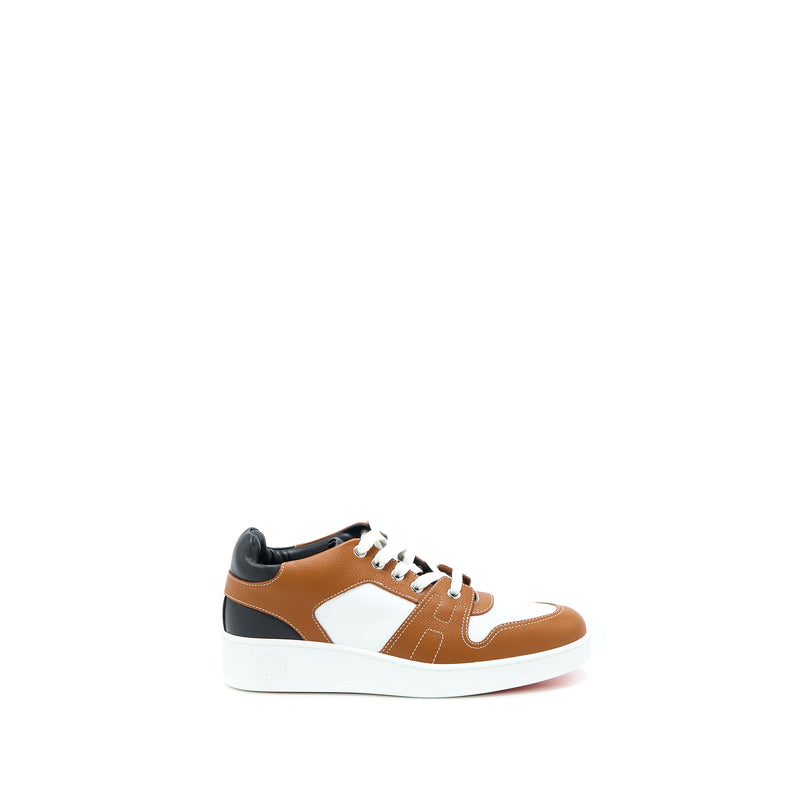 Hermes Size 37.5 Free Sneaker Epsom Calfskin Multicolour Natural