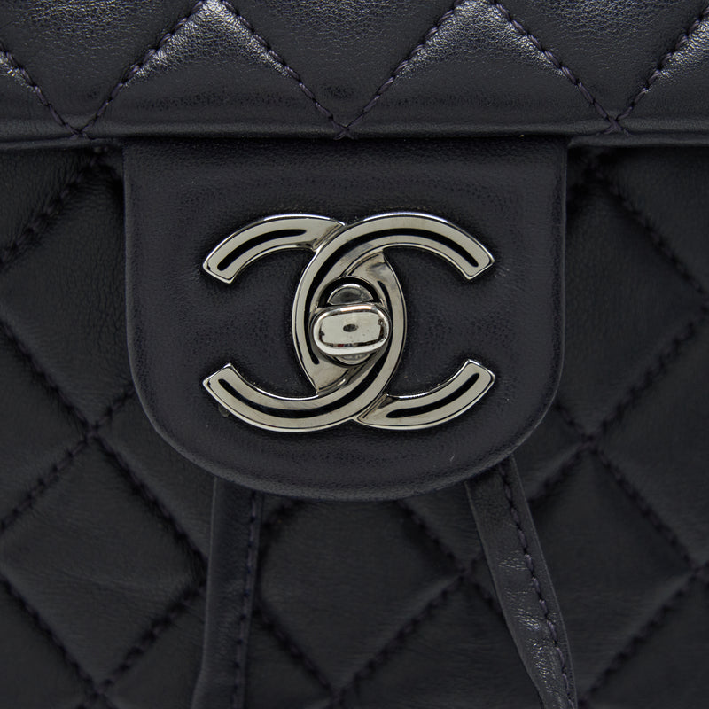 Chanel Quilted Urban Spirit Backpack Lambskin Black SHW