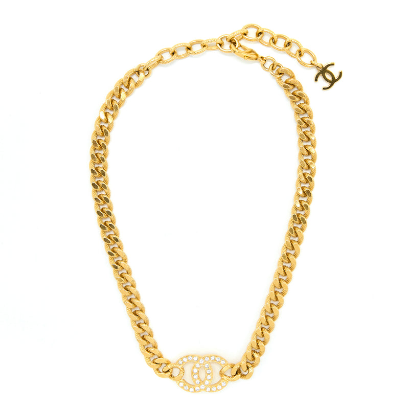 Chanel Metallic Champagne CC Turnlock Interwoven Double Chain Necklace –  THE CLOSET