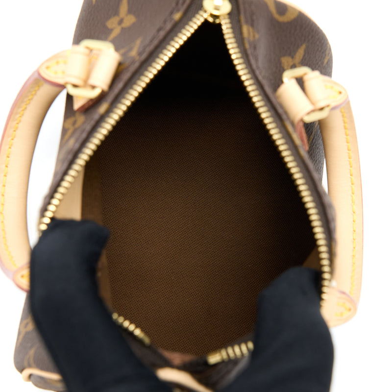 Louis Vuitton Nano Speedy Monogram Canvas GHW