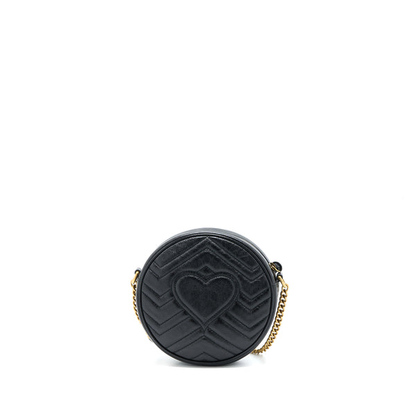 Gucci GG Mormont Round Shoulder Bag Calfskin Black GHW