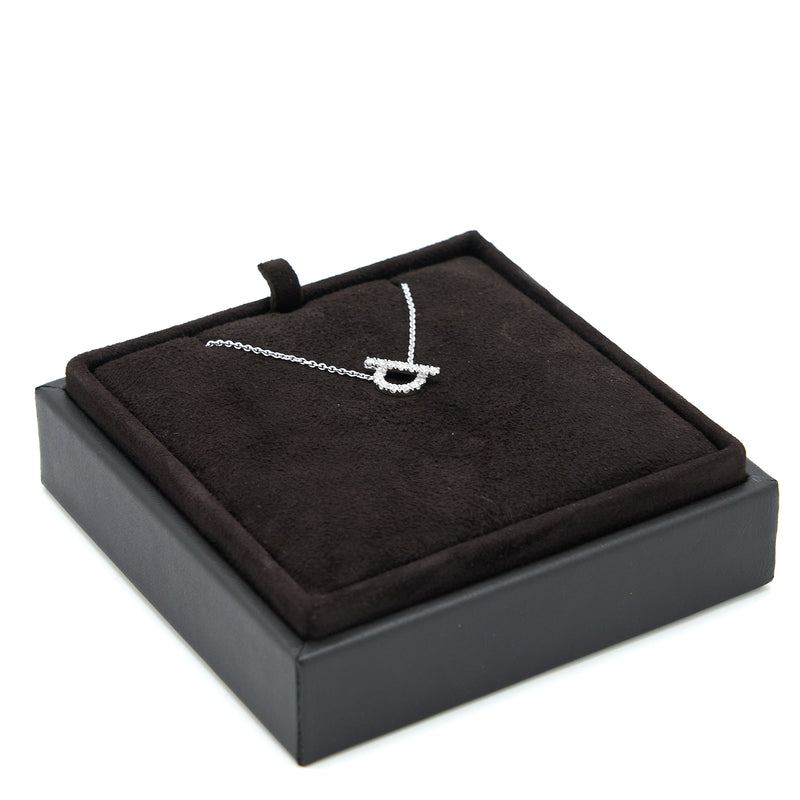 Hermes Finesse Necklace White Gold with Diamonds