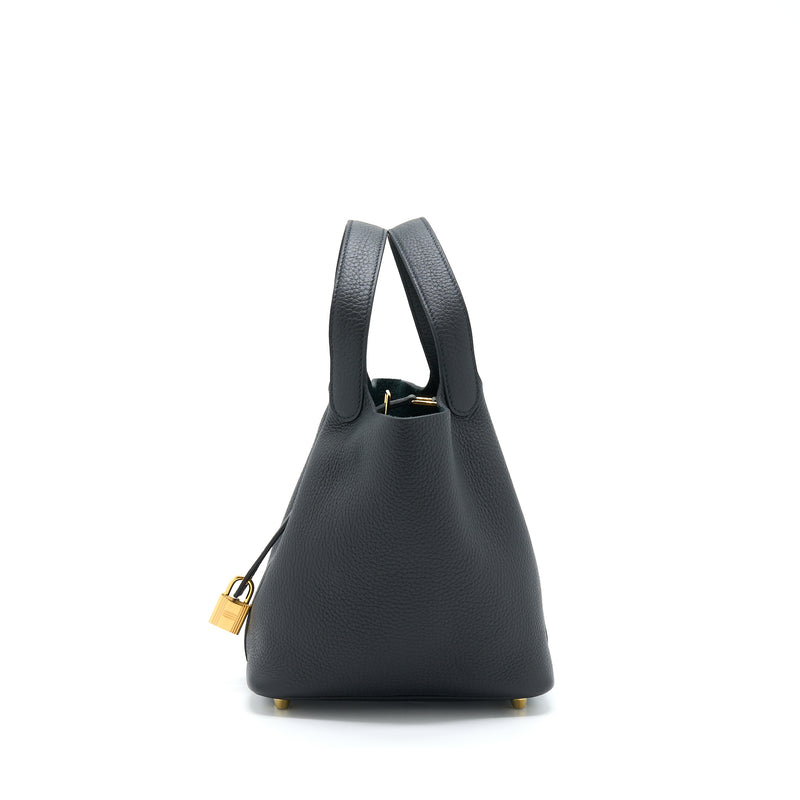Hermes Picotin 18 Lock Bag Clemence Black GHW Stamp Z