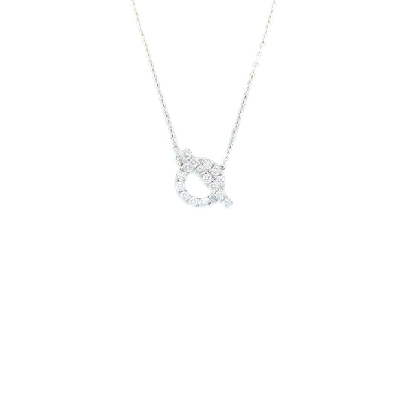 Hermes Finesse Necklace White Gold with Diamonds