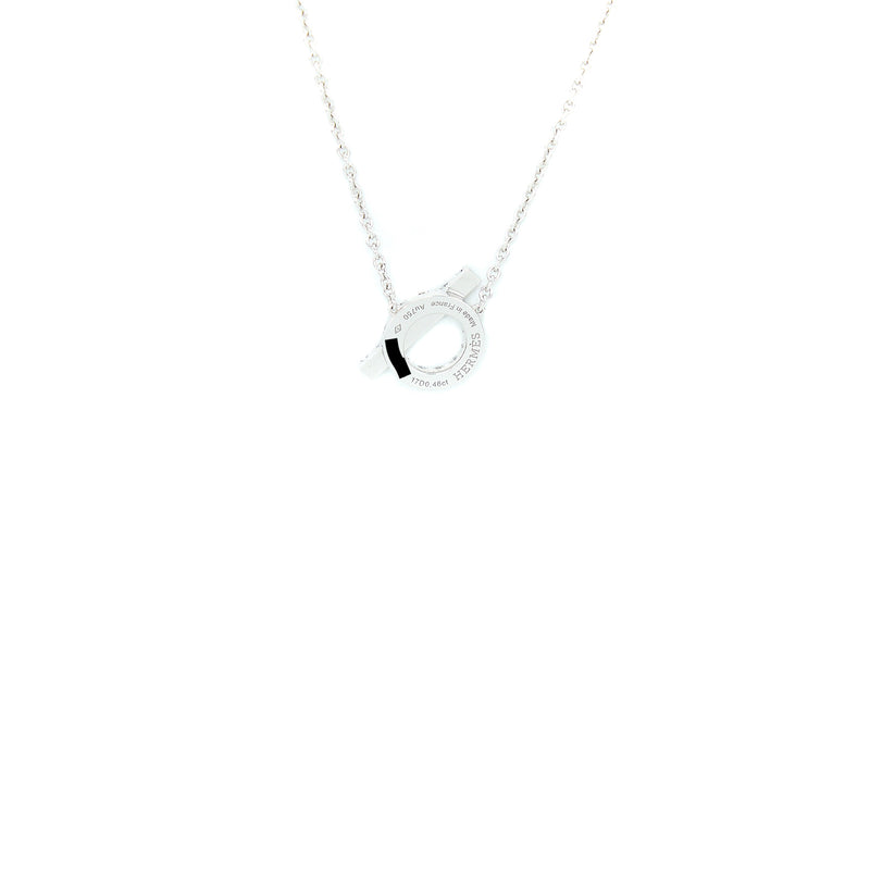 Hermes Finesse Necklace White Gold with Diamonds