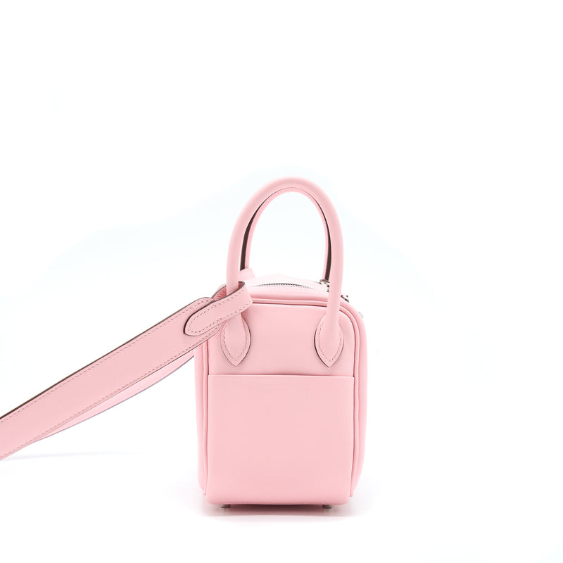 Hermes Mini Lindy Swift 3Q Sakura Pink SHW Stamp U