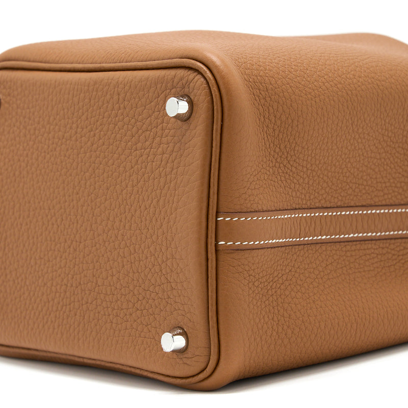 Hermes Picotin 18 Lock Bag Clemence Gold SHW Stamp U