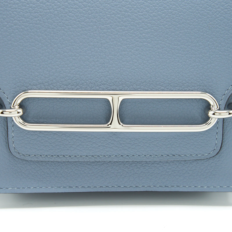 Hermes Roulis Slim Evercolor J7 Bleu lin SHW Stamp U