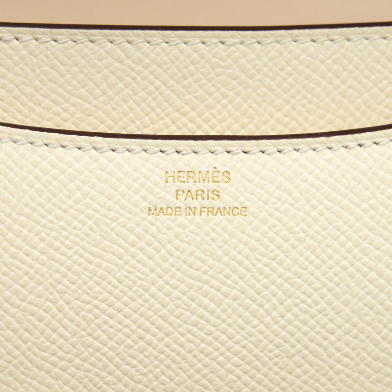 Hermes Mini Constance Epsom Nata GHW Stamp U