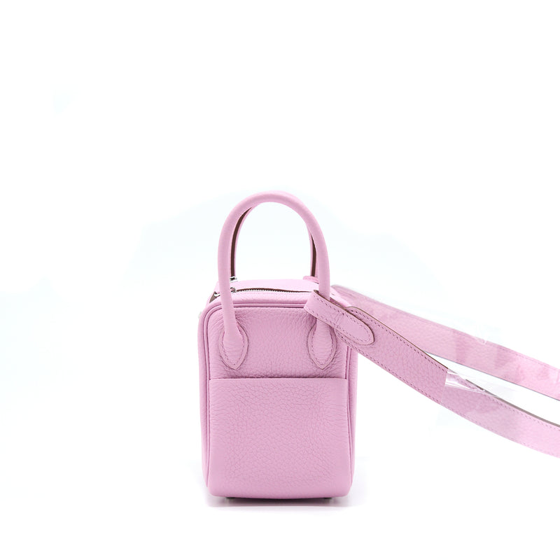 Hermes Mini Lindy Clemence X9 Mauve Sylvestre SHW Stamp U