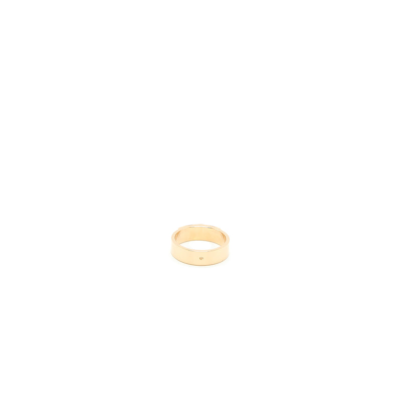 Hermes Size 50 Kelly Ring, Small Model Rose Gold With 4 Diamonds