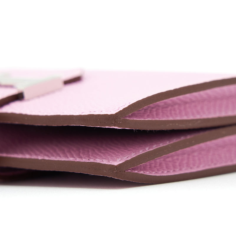 Hermes Bearn Card Holder Epsom X9 Mauve Sylve SHW Stamp U