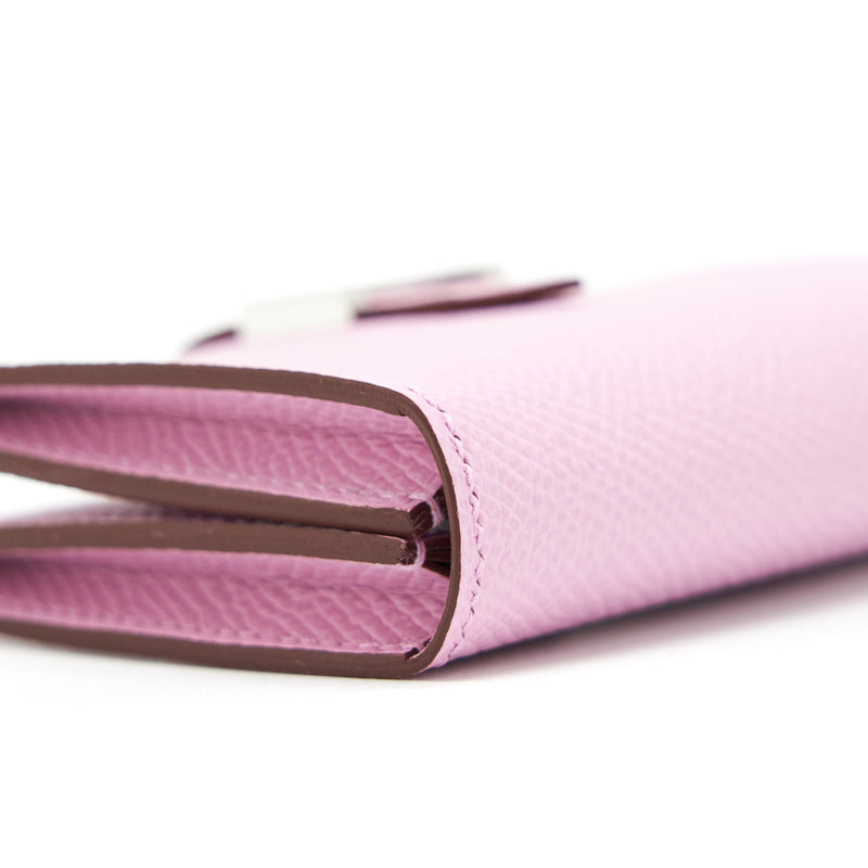Hermes Bearn Card Holder Epsom X9 Mauve Sylve SHW Stamp U