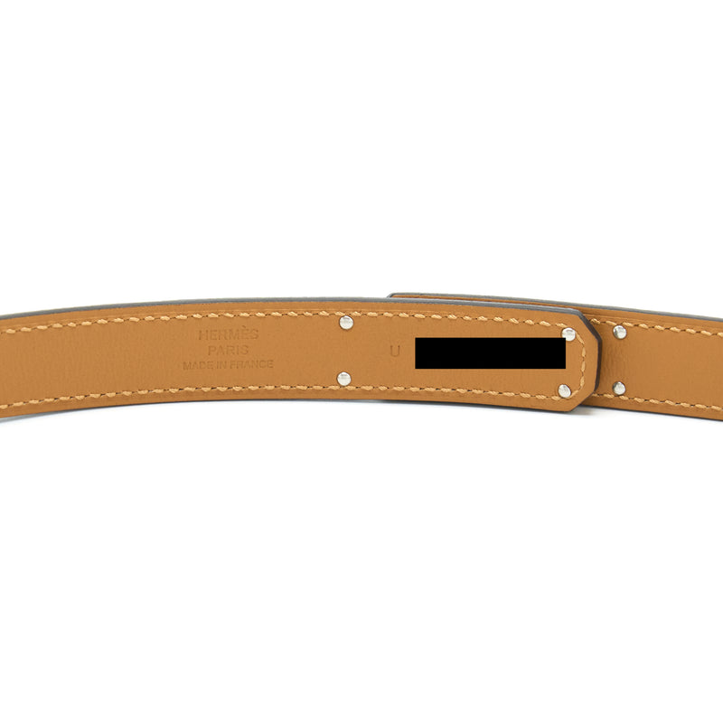 Hermes Kelly 18 Belt Epsom 7N Celeste SHW Stamp U