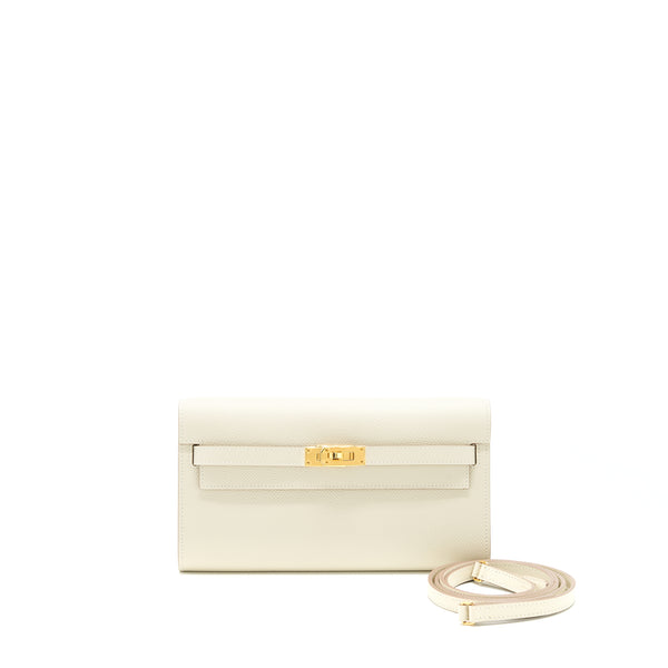 Hermes Kelly To Go Epsom Craie GHW Stamp Z