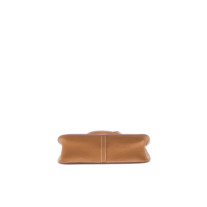 Hermes Halzan 25 Bag Clemence Gold GHW Stamp Z