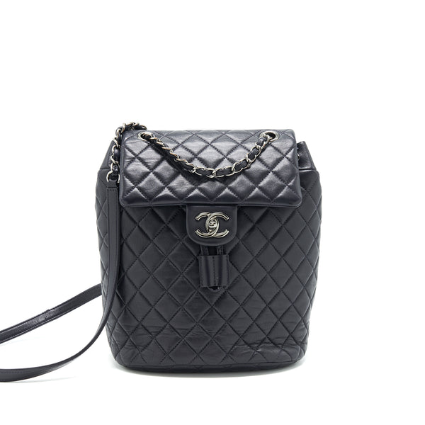 Chanel Quilted Urban Spirit Backpack Lambskin Black SHW