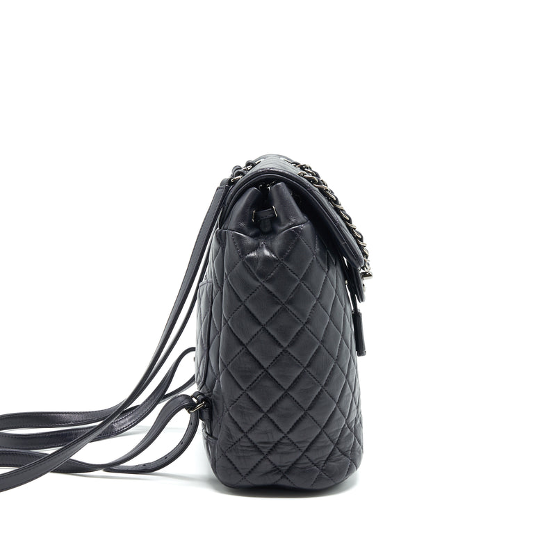 Chanel Quilted Urban Spirit Backpack Lambskin Black SHW