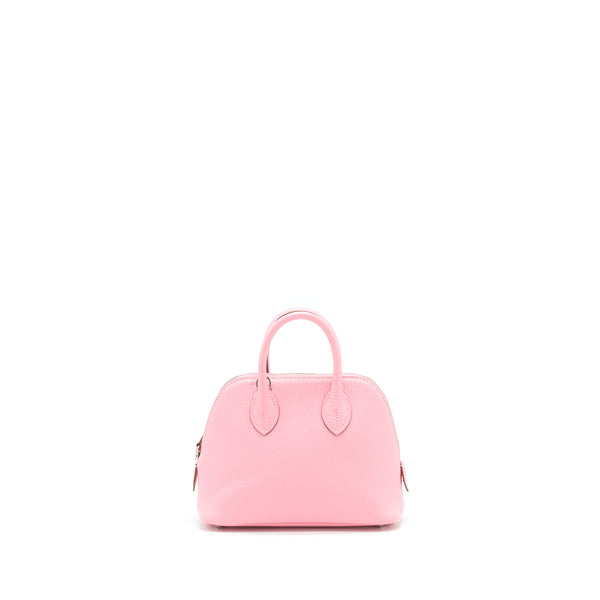 Hermes mini Bolide Rose Confetti Chevre Mysore stamp Y