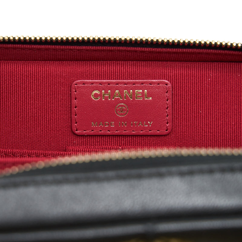 Chanel 19 Camera Bag Lambskin Black With Gold/Sliver Hardware