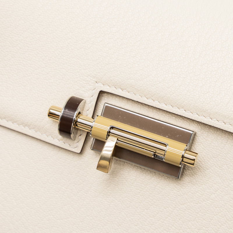 Hermes Mini Verrou Chevre Mysore Nata Havane/Chai/Etoupe Hardware Stamp U