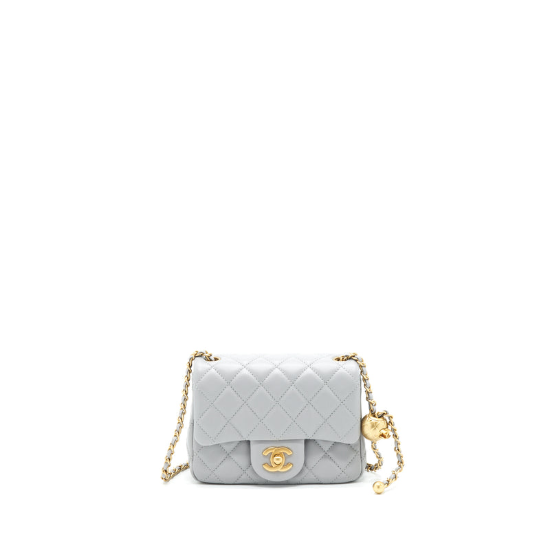 Chanel Pearl Crush Mini Square Flap Leather Crossbody Bag