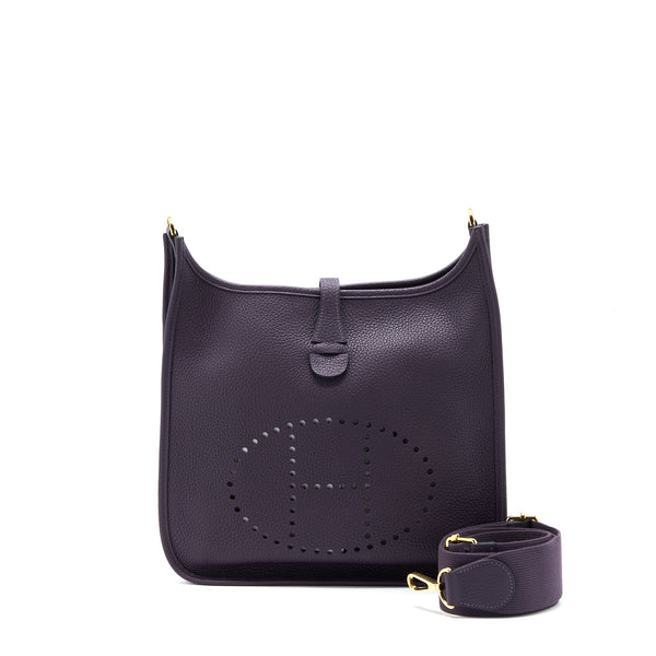 Hermes Evelyne 29 Clemence Raisin GHW Stamp D