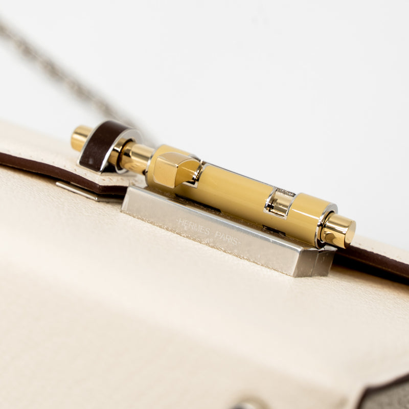 Hermes Mini Verrou Chevre Mysore Nata Havane/Chai/Etoupe Hardware Stamp U