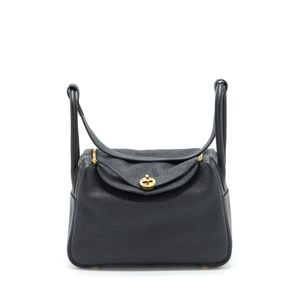 Hermes Lindy 26 Clemence Black GHW Stamp Z