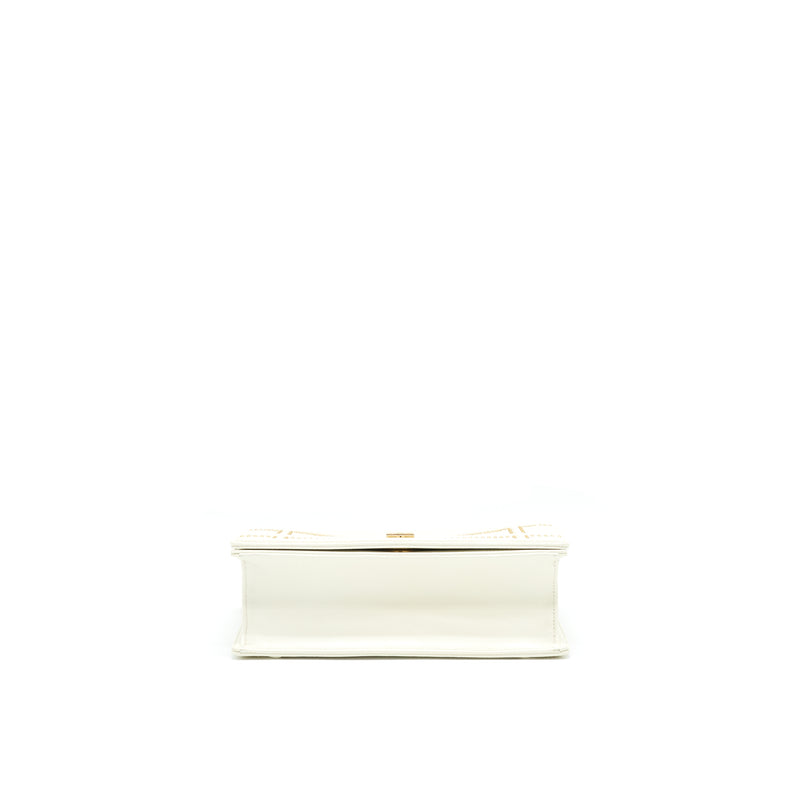 Dior Medium studded Diorama White GHW