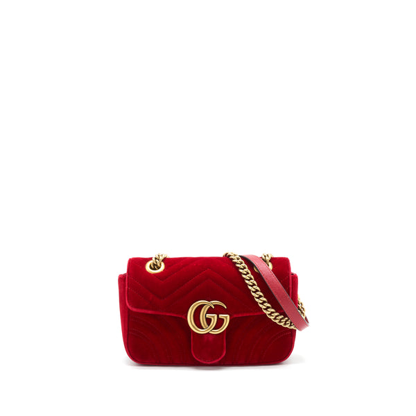 Gucci Velvet GG marmont Matelasse mini Bag