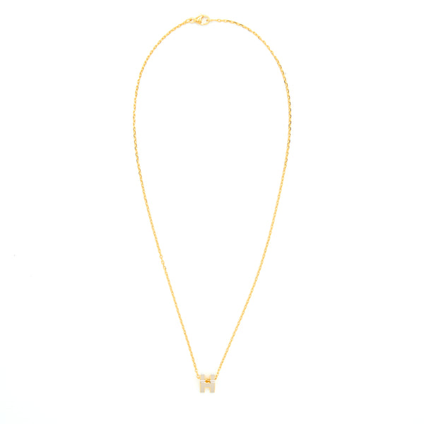 Hermes Mini Pop H Pendant Marron Glacé GHW