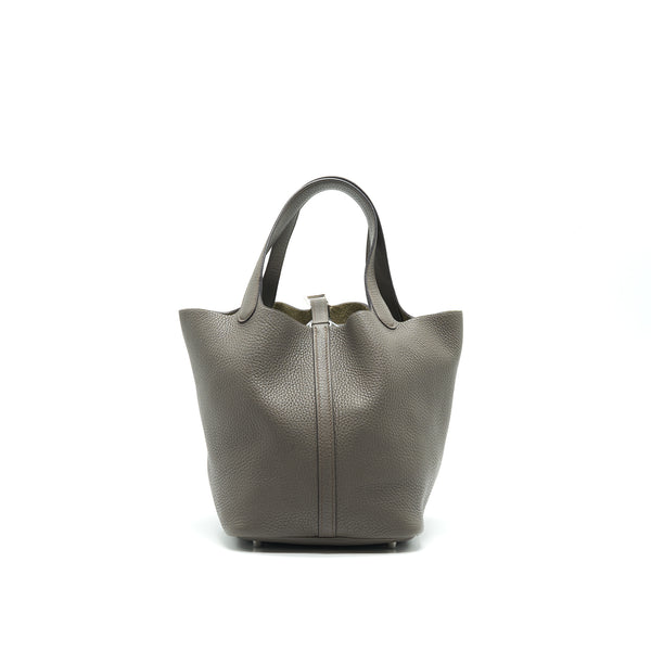 HERMES PICOTIN Lock 22 Gris Etain SHW