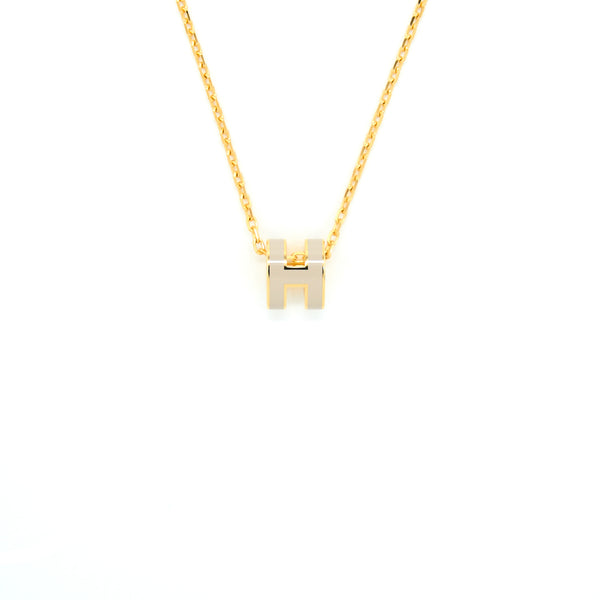 Hermes Mini Pop H Pendant Marron Glacé GHW