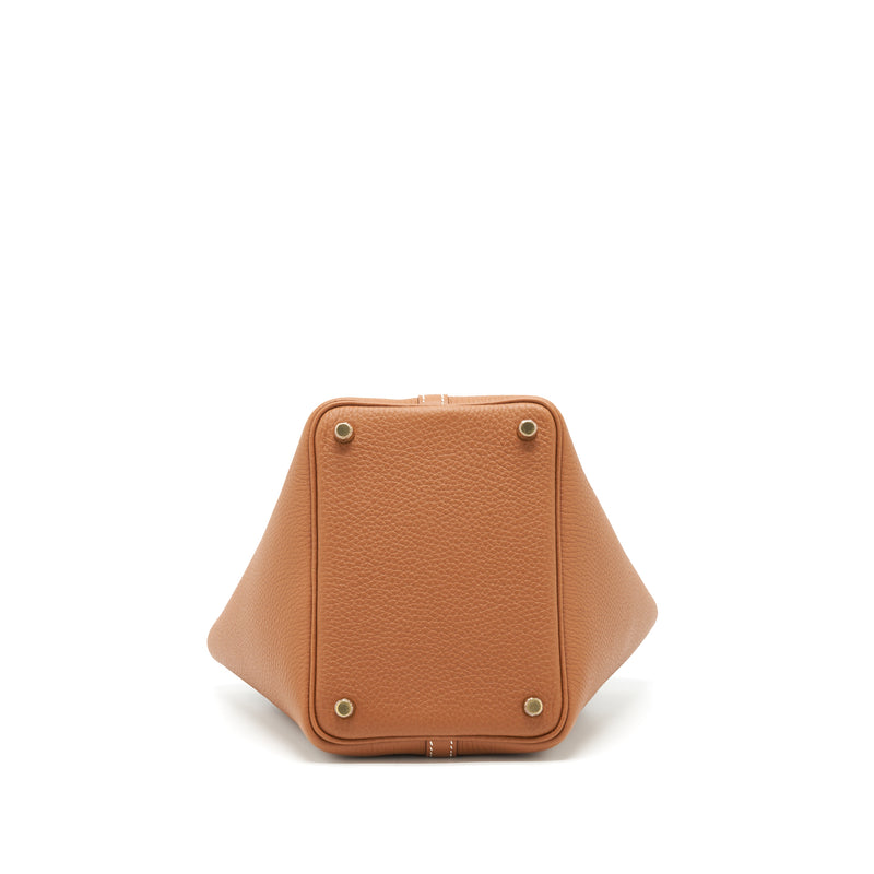 Hermes Picotin 18 Clemence Gold GHW Stamp U