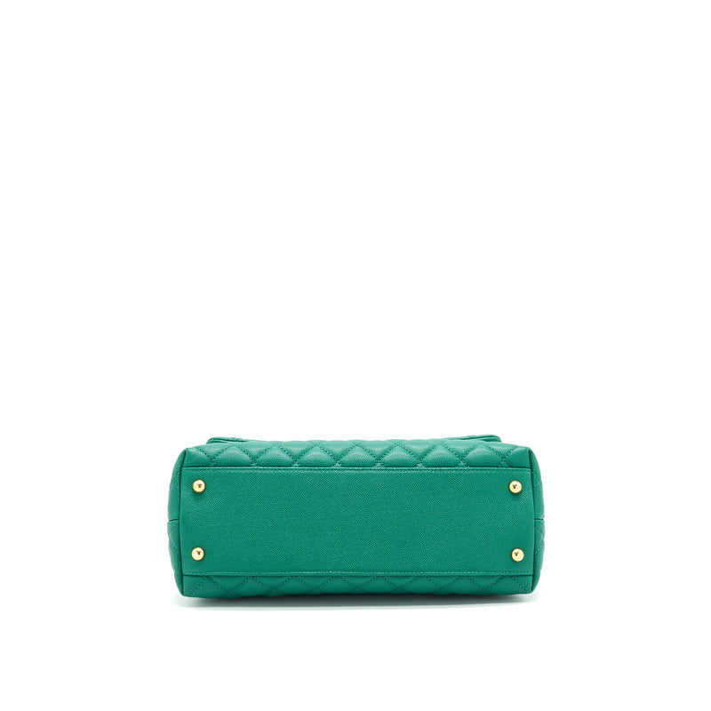 Chanel Cocohandle Flap Bag Medium Green with GHW