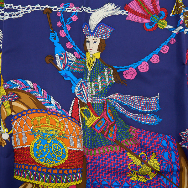 Hermes 90cm Silk Scarf Le Timbalier Multicolour