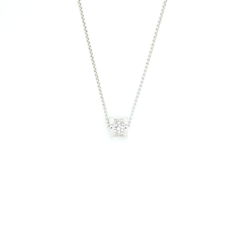 Bvlgari B.Zero1 Mini Necklace White Gold With Diamonds