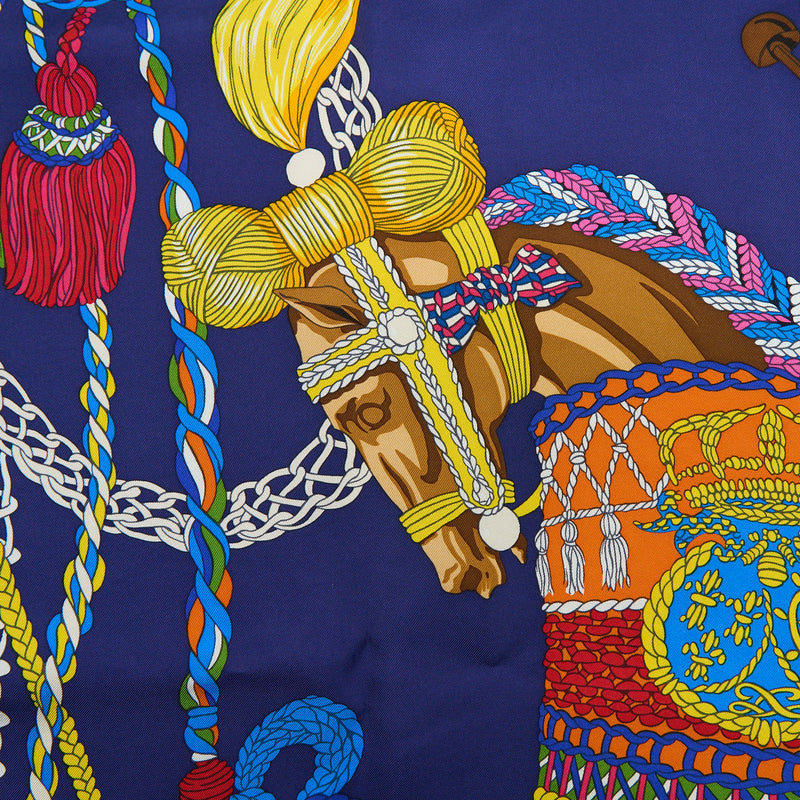 Hermes 90cm Silk Scarf Le Timbalier Multicolour