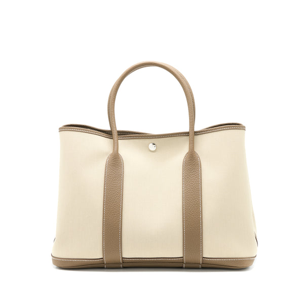 Hermes Garden Party 36 Negonda/Canvas Beton/Etoupe SHW Stamp Z