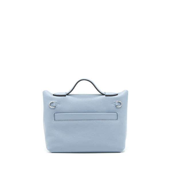 Hermes Mini 24/24 2424-21 Bag Swift/ Evercolor Blue Line SHW Stamp Z